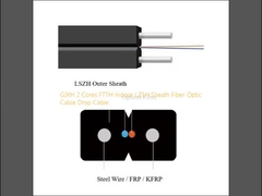 GJXH 2 Core FTTH Indoor LZSH Sheath Fiber Optic Cable Drop Cable