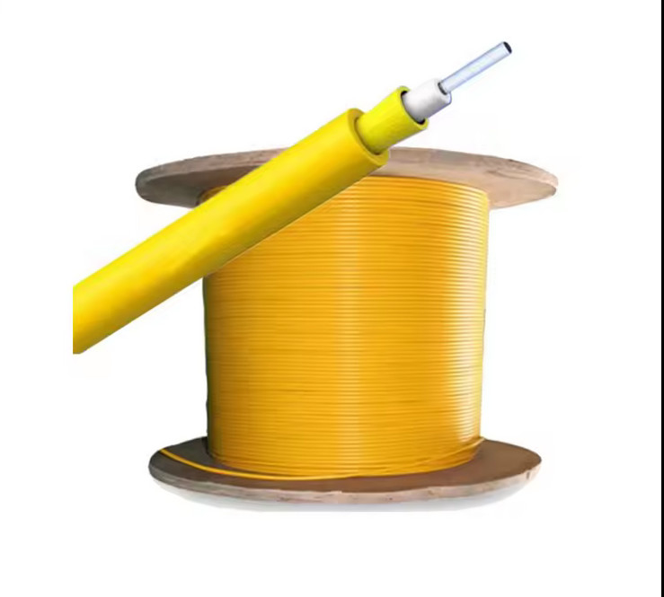 Kabel optik serat optik padat dengan mode tunggal kuning 48 inti