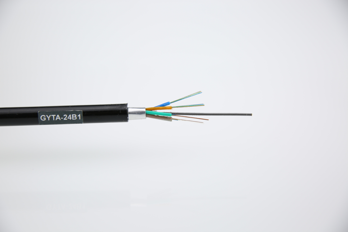 2-144f GYTA Aluminium Armored Outdoor Underground Optical Cable untuk Komunikasi