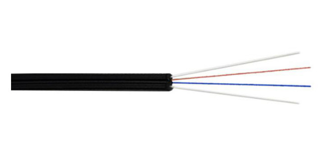 4 Core Indoor Singlemode G657A GJXFH LSZH Jacket FTTH Fiber Optic Drop Kabel