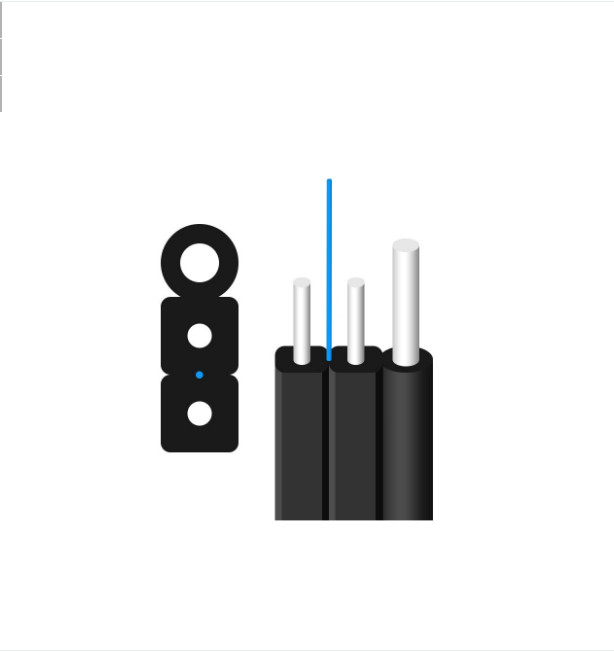 FTTH Indoor Outdoor FRP Strength Member GJYXFCH 1/2 Fiber Optic Drop Cable