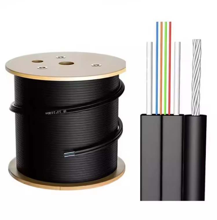 GJYXFCH 4 Serat FTTH Indoor Outdoor FRP Strength Member Optic Drop Cable
