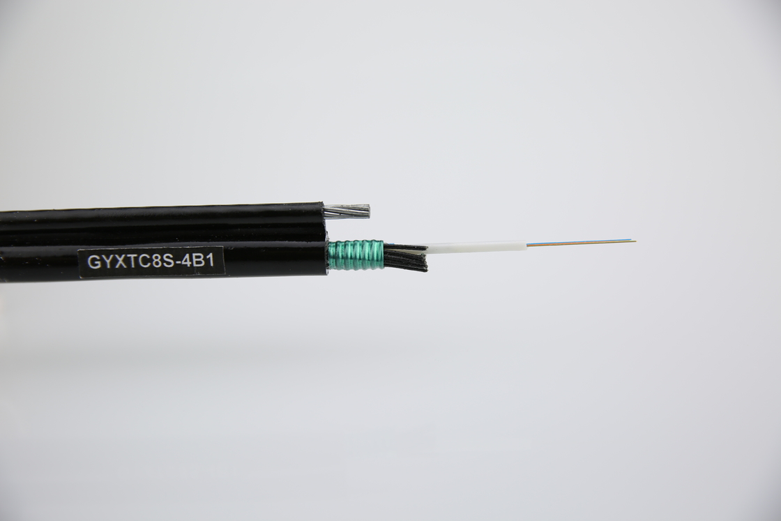 Kabel Serat Optik Udara 2 4 6 8 10 12 Inti Pita Baja Mandiri Gyxtc8s Kabel
