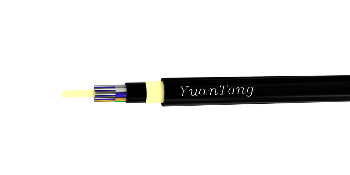 Kabel Serat Optik ADSS 24 Inti 48 Inti 80 100 120 200m Span Serat ADSS Semua Dielektrik Self-Support ADSS