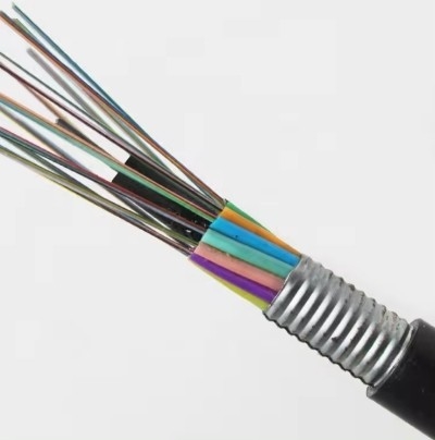 Outdoor Underground Cable GYTA 144 Core Fiber Optical Cable Loose Tube Stranded Armored
