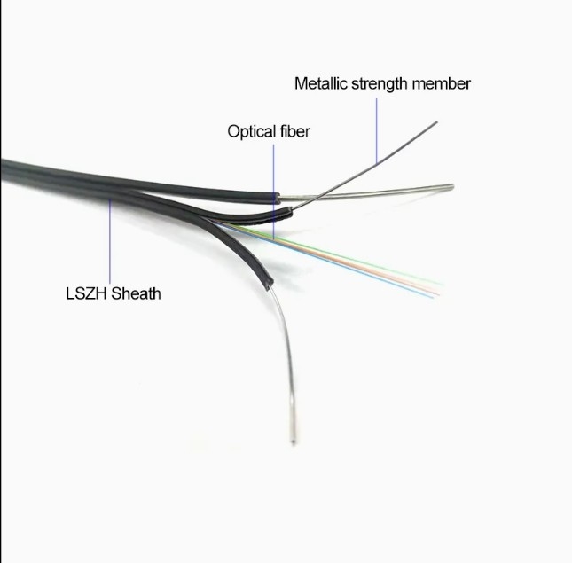 Cable Drop FTTH 4 Corer untuk Komunikasi Telepon