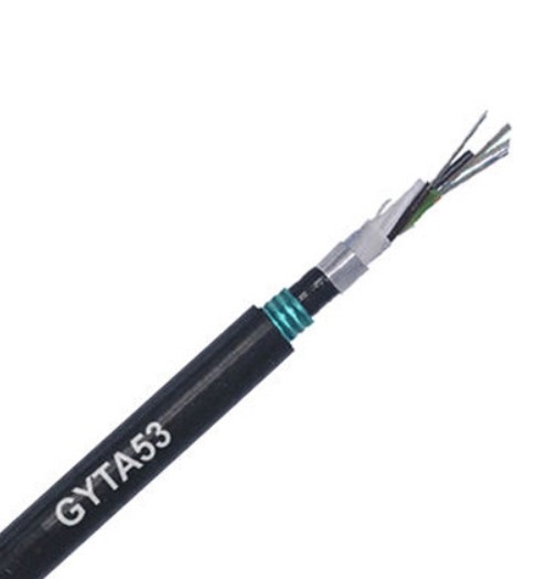 Kabel optik PE yang terkubur langsung GYTA53 Diameter 12,2-19,7mm untuk kebutuhan pelanggan