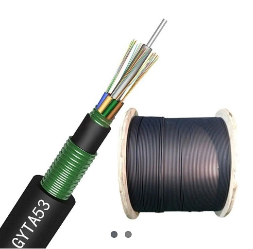 Kabel optik PE yang terkubur langsung GYTA53 Diameter 12,2-19,7mm untuk kebutuhan pelanggan