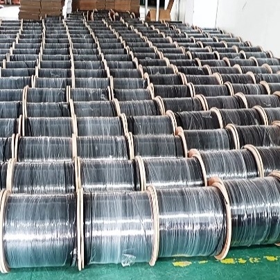 Kabel optik FTTH kabel utusan hitam, 4-inti, digunakan untuk konstruksi komunikasi