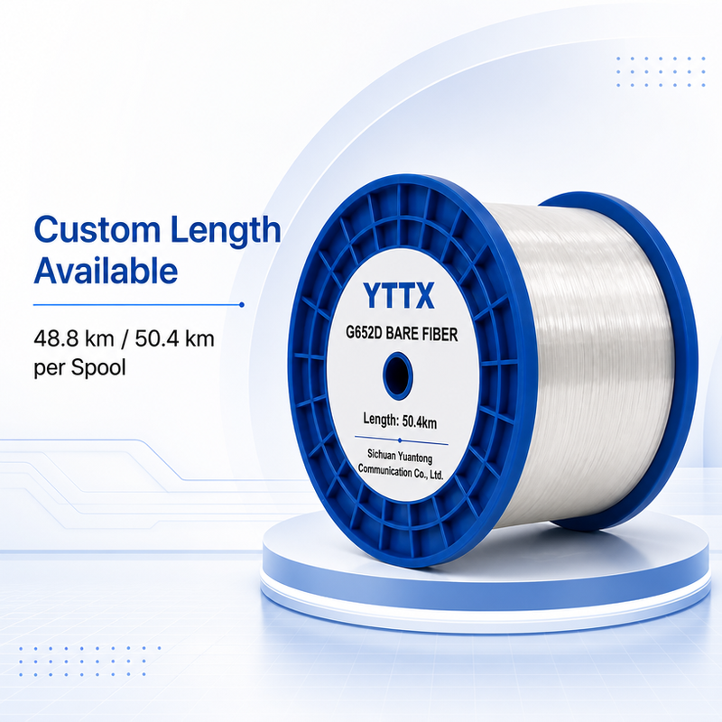 G.652D G652D 48.8km 50.4KM 60.4km per spool merek terkenal FIBERHOME ZTT YOFC HENGTONG dll.