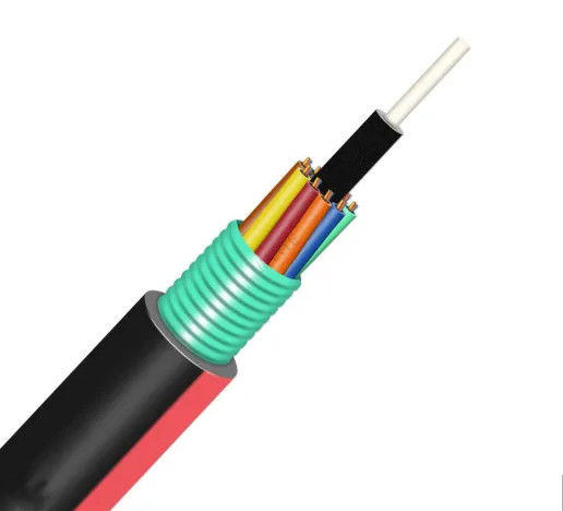 2-144 inti GYTA pita aluminium bergaris baja kabel optik