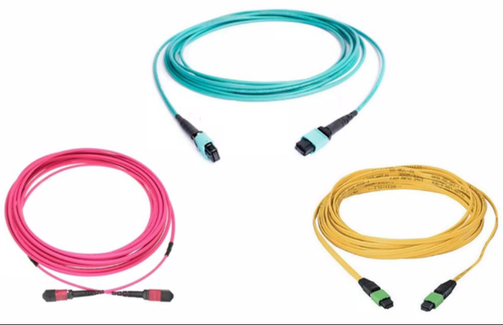 10G 40G 100G Serat Optik Kabel Batang MTP MPO SM OM3 OM4 8 12 24 Core
