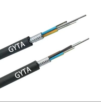 Outdoor Underground Cable GYTA 144 Core Fiber Optical Cable Loose Tube Stranded Armored