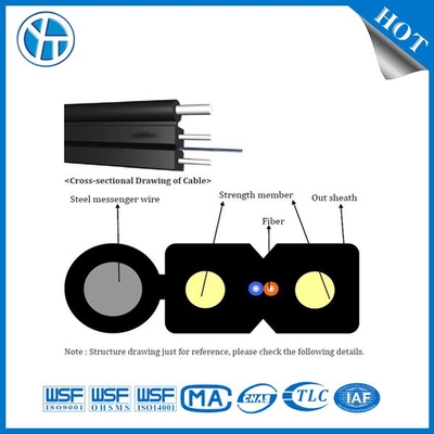 200N Kekuatan Tarikan Indoor FTTH Drop Kabel Yofc Serat untuk Konektivitas Tanpa Sambungan
